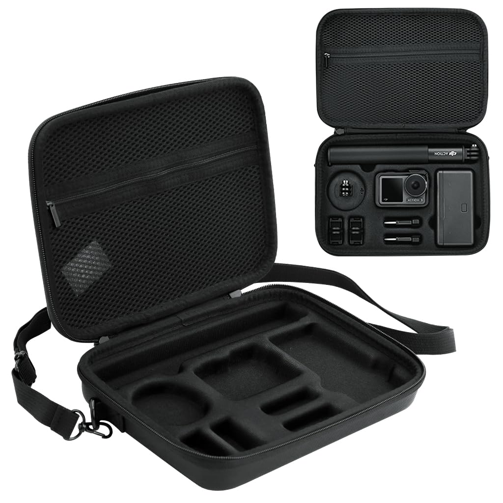 ZORBES for Osmo Action 3 Carrying Case for DJI OSMO Action 3/Action 4 Camera, Hard Shell Bag Storage Bag with Shoulder Strap, Travel Case for DJI OSMO Action 3/4 Camera, Not Included DJI OSMO Action Camera ZORBES for Osmo Action 3 Carrying Case for DJI OSMO Action 3/Action 4 Camera, Hard Shell Bag Storage Bag with Shoulder Strap, Travel Case for DJI OSMO Action 3/4 Camera, Not Included DJI OSMO Action Camera